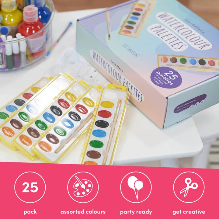 The Twiddlers - Wholesale Paint Set - 25 Watercolour Paint Palette Sets, Individual Cases5