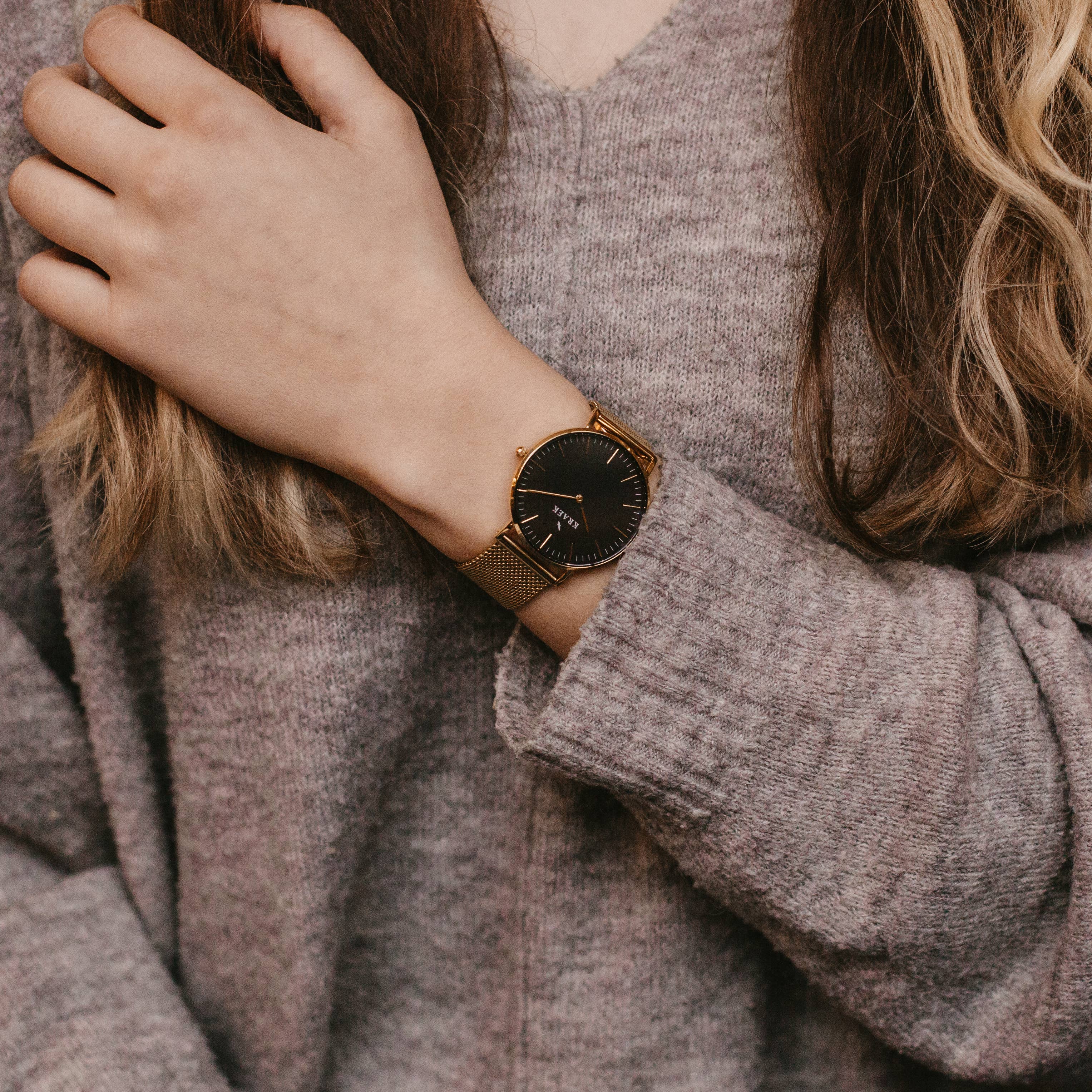 KRAEK Watches – wholesale Wrist watch – Women's – Loa | Gold | Mesh | 36 mm1