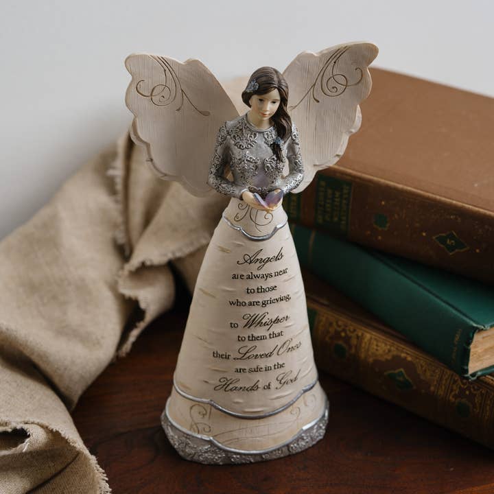 Pavilion - Wholesale Decorative Figurine - In Memory - 9" Memorial Angel with Butterfly