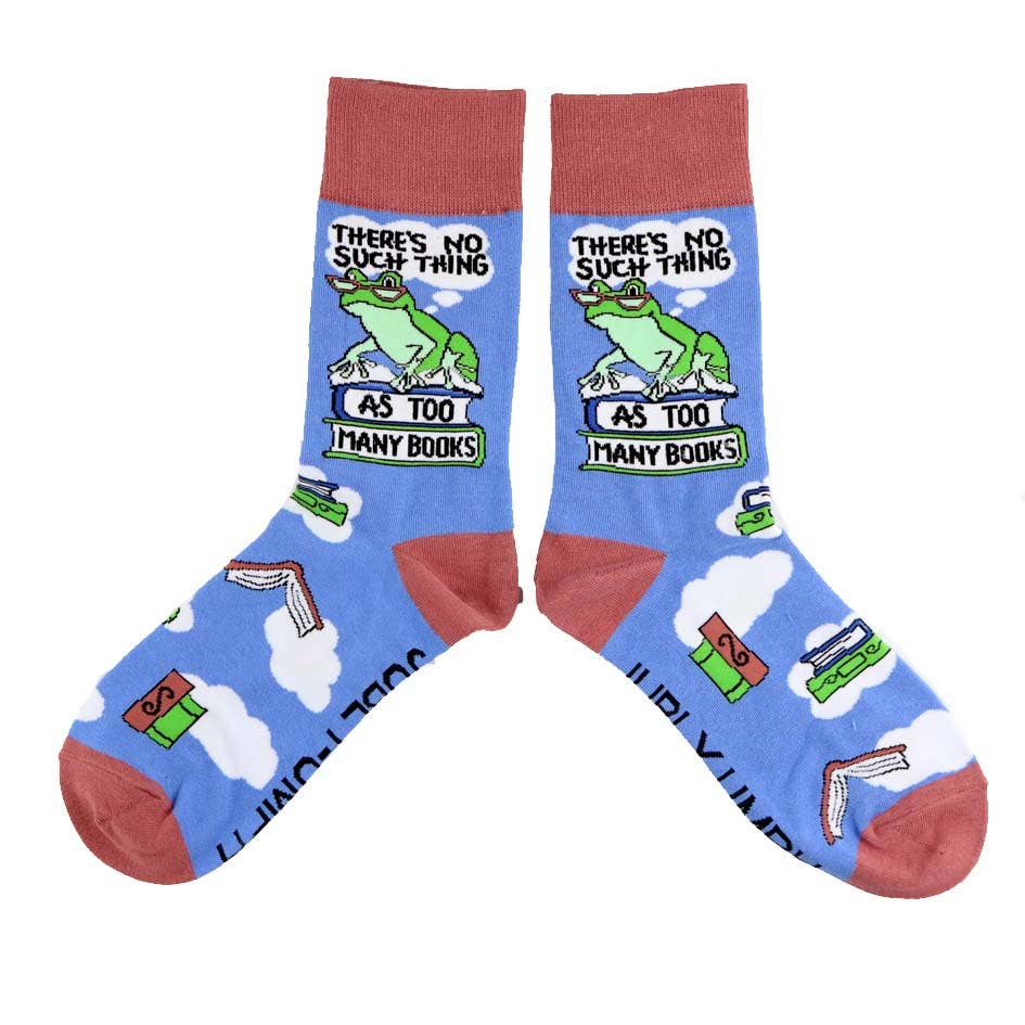 Jubly-Umph - Wholesale Socks - Unisex - There's No Such Thing As Too Many Books Socks - Unisex Medium3