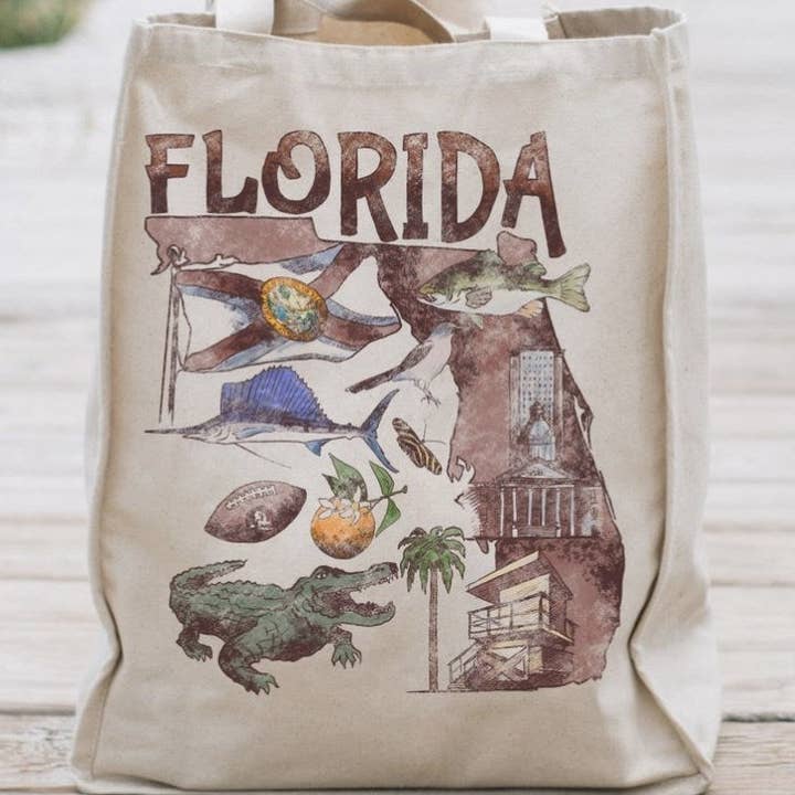 Peach Closet - Vente Tote bag – femme - Sac en toile Florida0