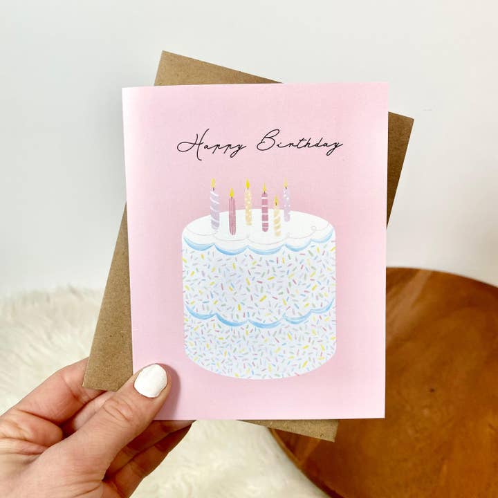 Big Moods - Wholesale Birthday Card - Happy Birthday Elegant Cake Birthday Cards