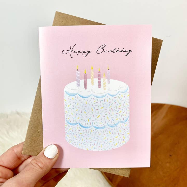 Happy Birthday Elegant Cake Birthday Cards for wholesale by Big Moods