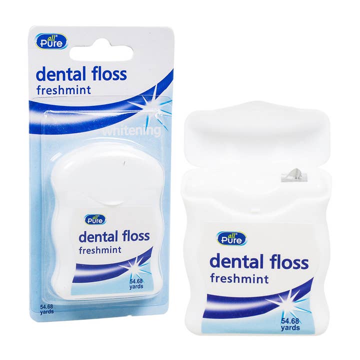 Deluxe Import Trading - Wholesale Floss - All Pure Fresh Mint Dental Floss- 54.68yd