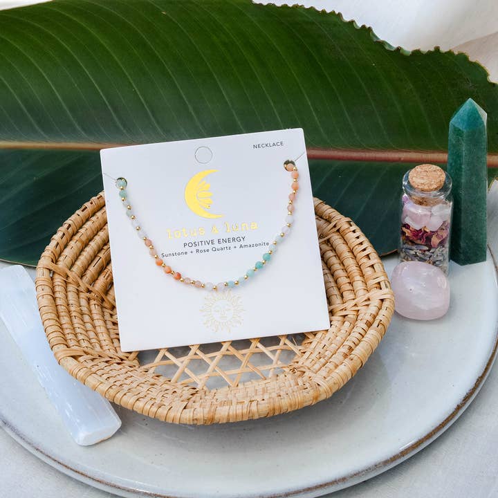 Lotus and Luna - Wholesale Beaded/Pearl Necklace - Positive Energy 3mm Healing Necklace2