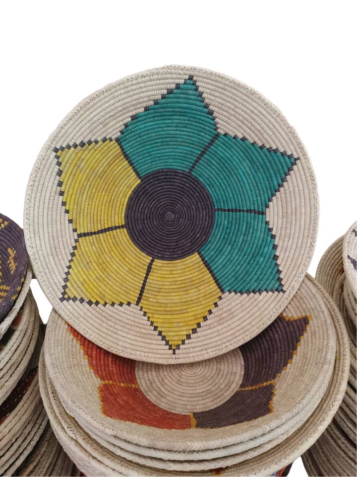 Frutero L de hoja palma hechas a mano para venta al por mayor de Intertrade s.a