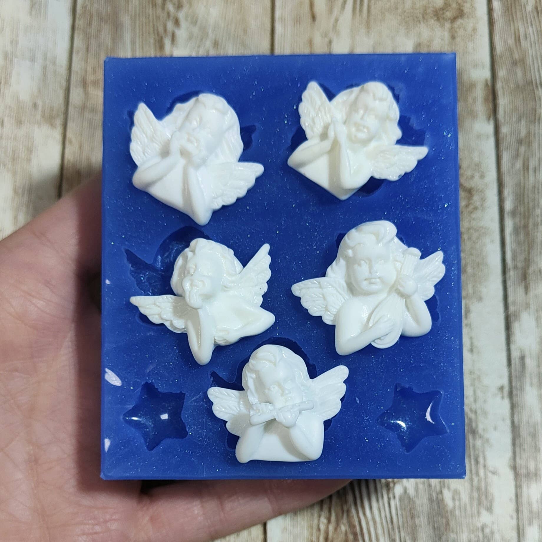 Serena Creazione di Serena Stampone - Vente Kit de bricolage - Moule Angioletti Putti 3cm en silicone pour résine et plâtre4