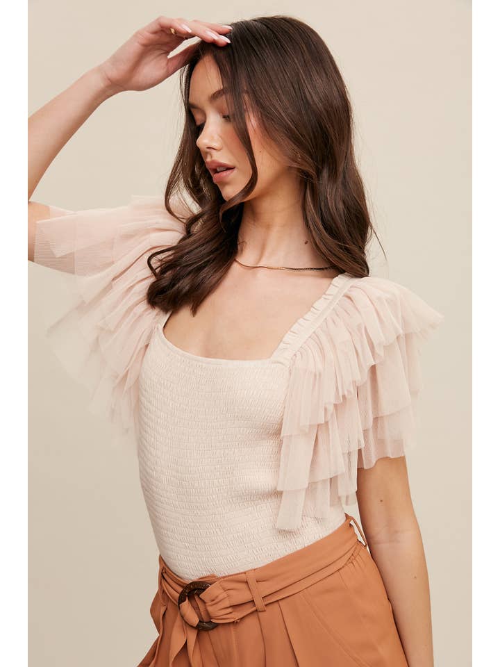 Listicle – Bodysuit - Mulher por atacado – Body Elegância Plissada7