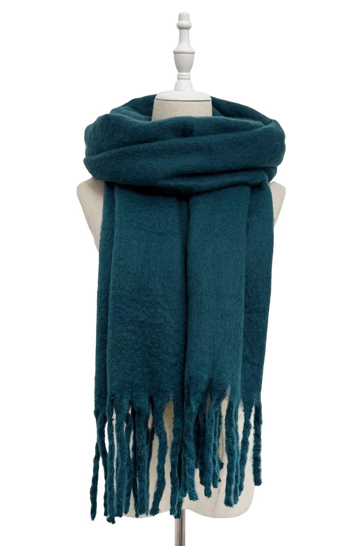 Fashion Scarf World - Vendita all'ingrosso Sciarpa - Donna - Sciarpa a scialle con nappe in morbida coperta semplice27