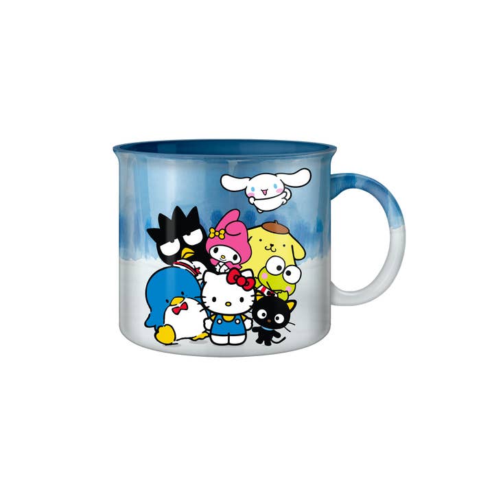 Silver Buffalo - Wholesale Coffee Mug - Sanrio Group Shot Reactive Glaze 20oz Ceramic Camper Mug