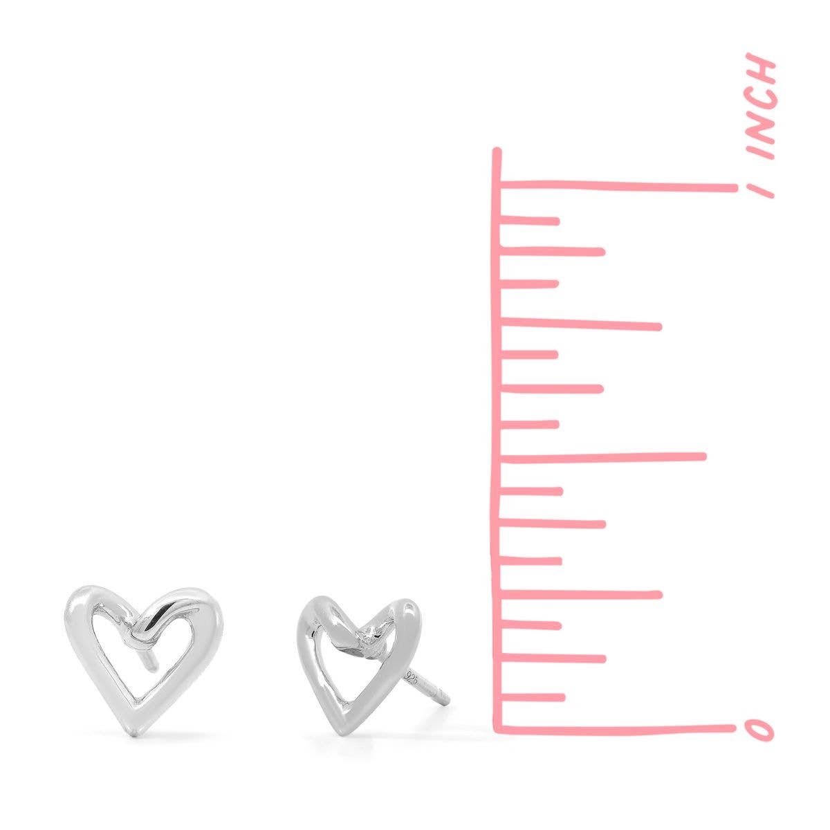 Boma Jewelry – wholesale Solitärörhängen – Oändlig Loop Hjärtstift (ES 2780)3