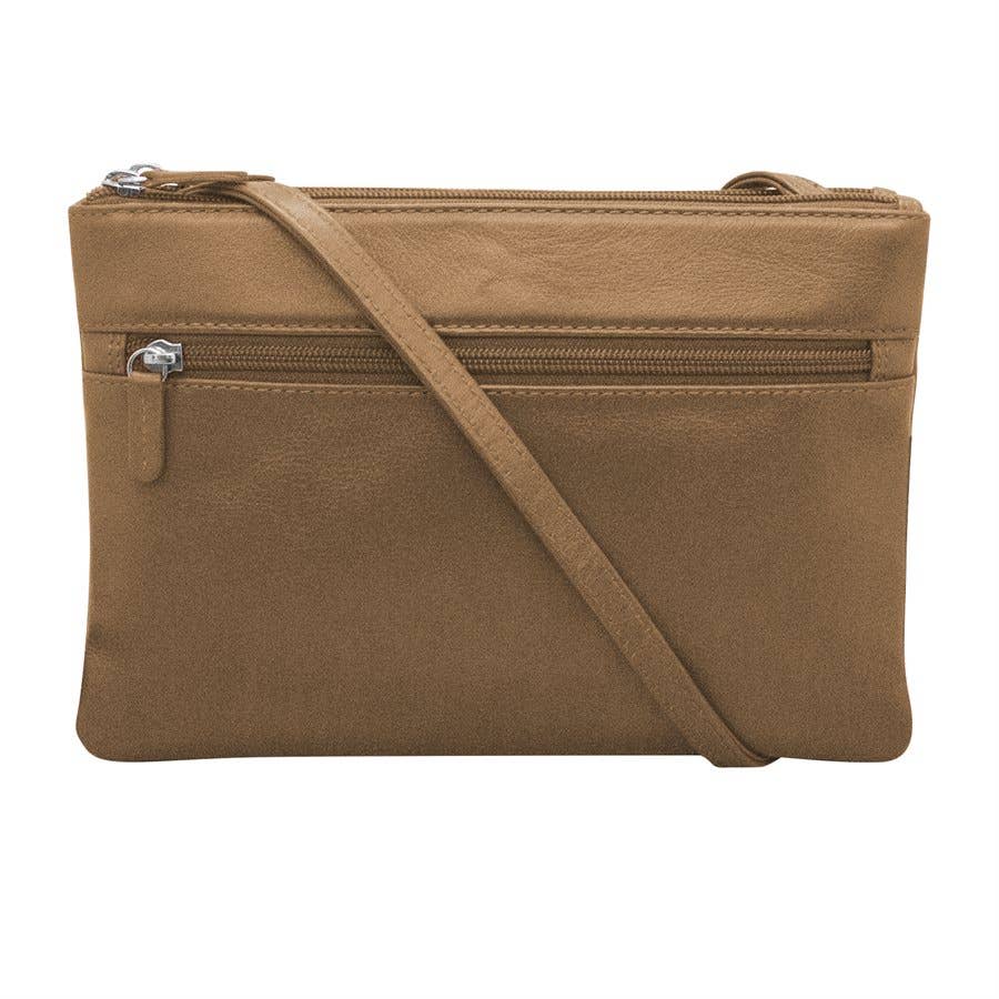 ili New York - Wholesale Crossbody Bag - Women's - Leather Triple Compartment Crossbody0