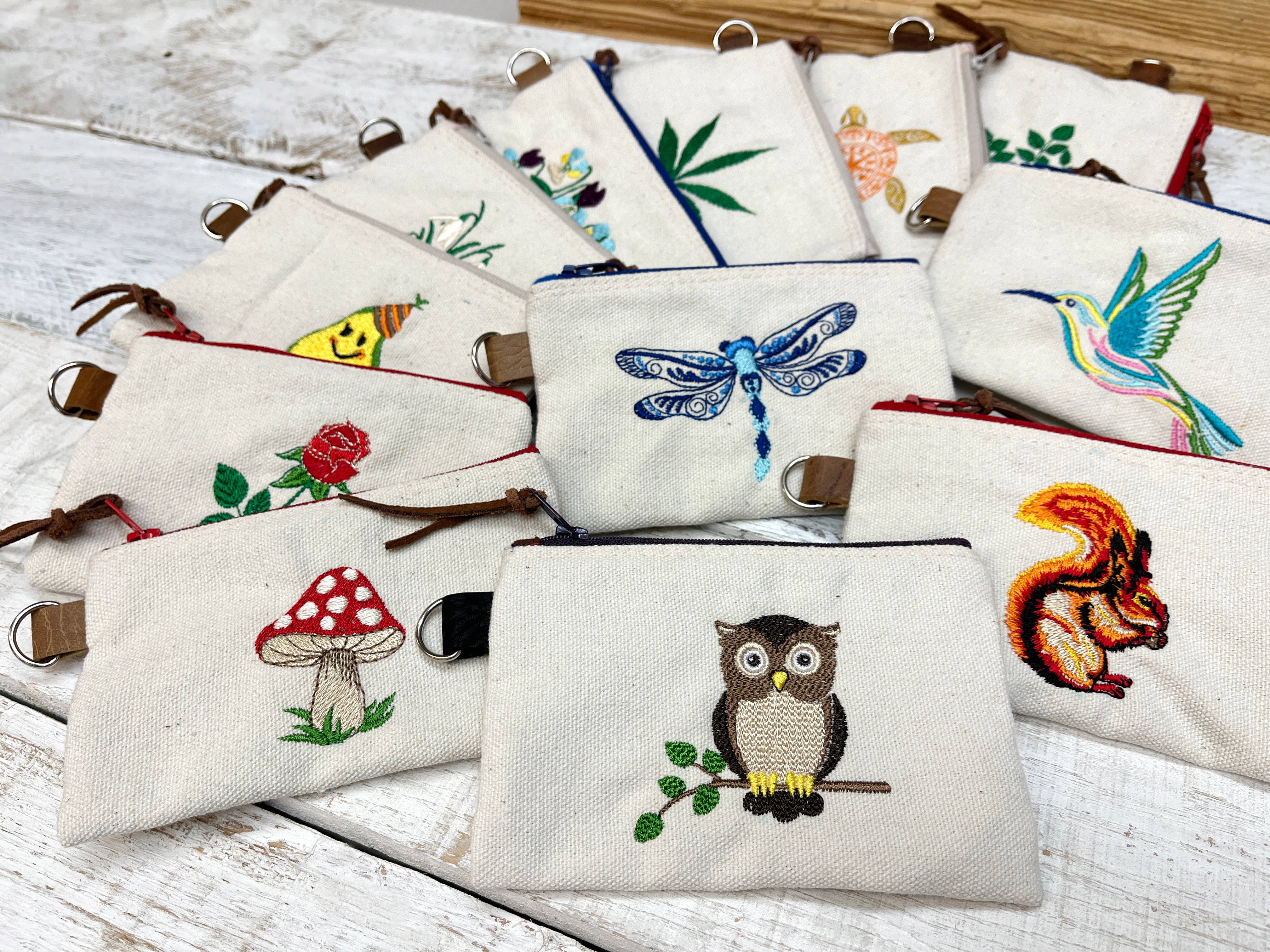 Oakpo Paper Co. - Wholesale Coin Purse - Women's - Coin Purse, Canvas Zipper Bag, Embroidery Coin Pouch0