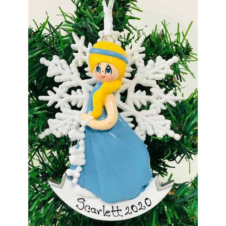 Snow Princess Personalised Christmas Ornament for wholesale by memory Box