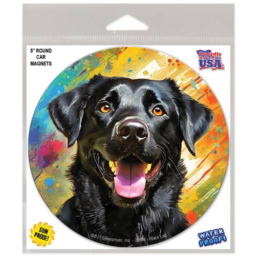 Black Lab - Ronde automagneet voor wholesale door SJT Enterprises, Inc.