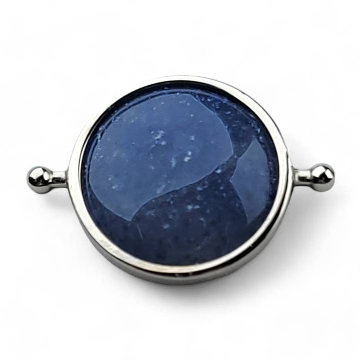 CONQUERing - Wholesale Cocktail/Statement Ring - Blue Aventurine Round Crystal Element