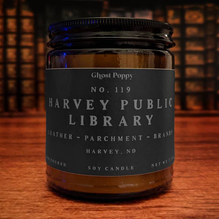 Harvey Public Library Candle for wholesale by Ghost Poppy