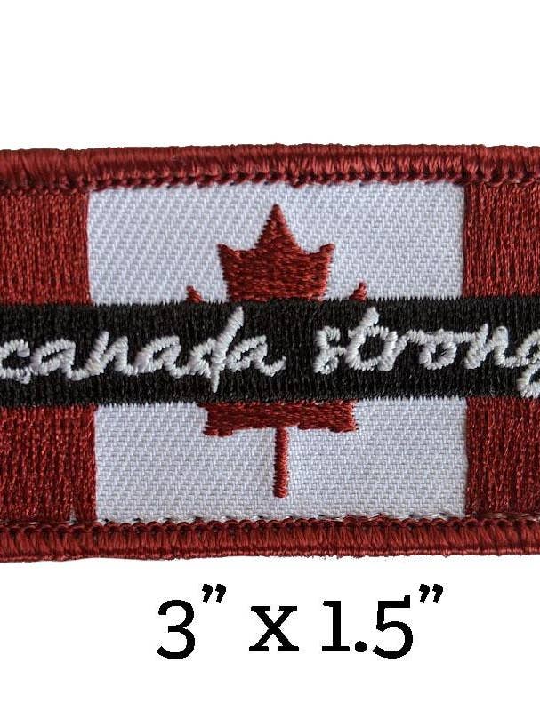 Parche de moral de la bandera canadiense - Bordado con respaldo de velcro para venta al por mayor de Foxwood Gifts Canada