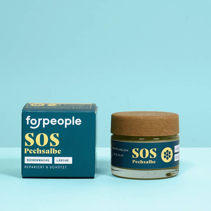 forpeople skincare GmbH - Wholesale Healing Salve/Balm/Cream - SOS Pitch Ointment - Larch Resin in Glass Jar