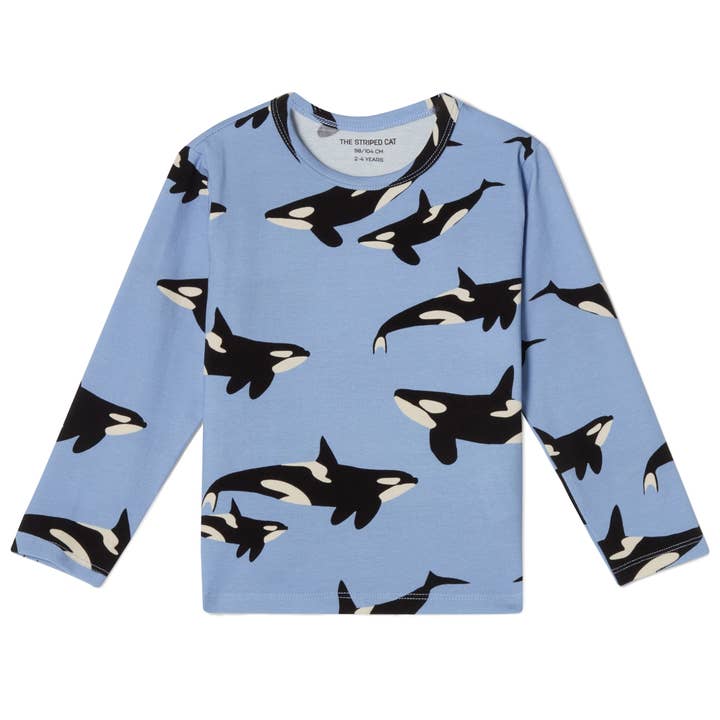 Camiseta Juno LS Orca AOP para venta al por mayor de The Striped Cat