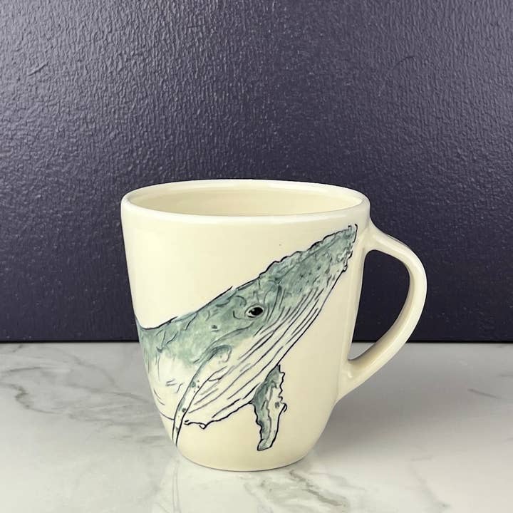 Lucy Nilan Studios – wholesale Drinking glass/cup – Humpback whale2