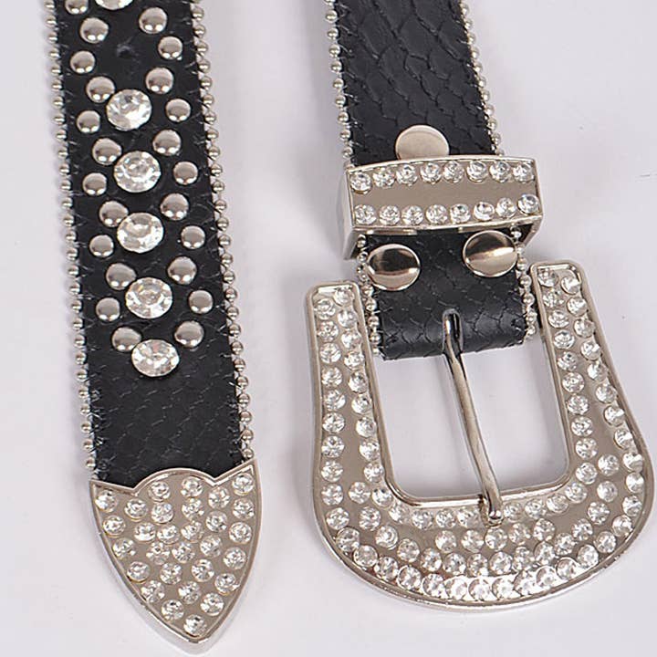 3AM BY H&D ACCESSORIES - Wholesale Belt - Women's - Studded Rhinestone Belt