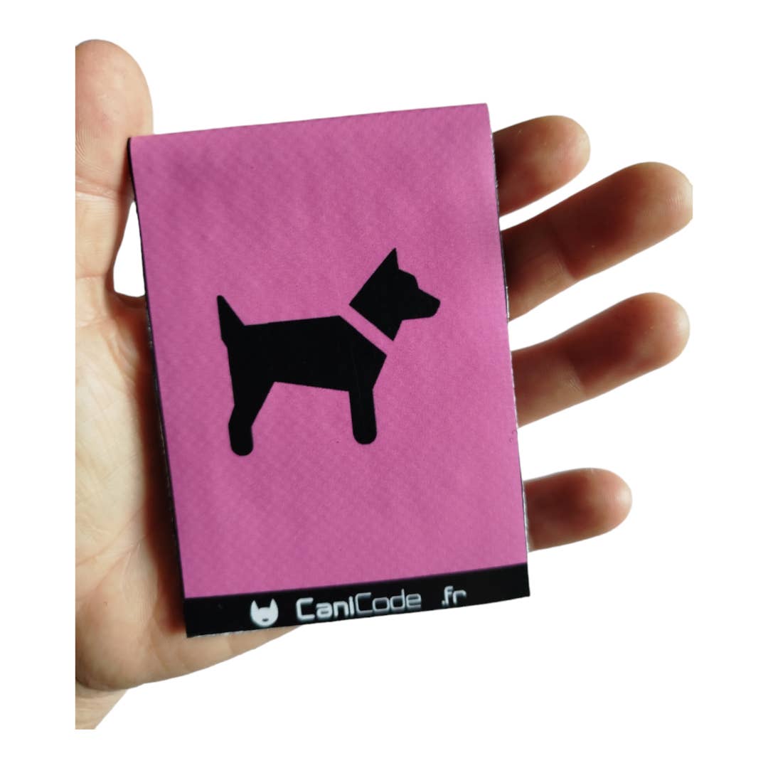 AniCode - Wholesale Pet Collar Charm - Dog - Scratch front/back CaniCode® PICTO FEMALE DOG