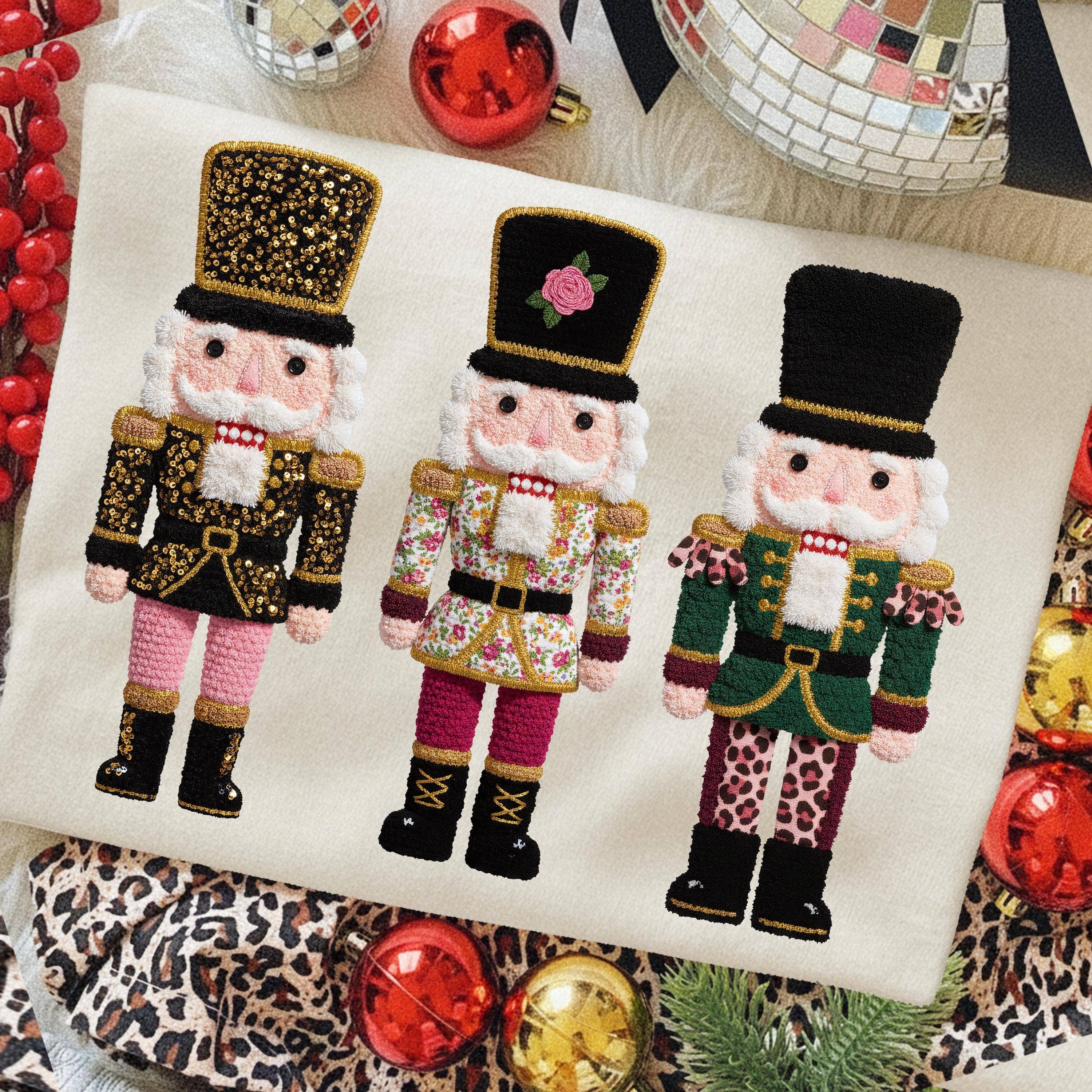 NVC Ecommerce LLC – wholesale T-shirt med logga - Dam – Trendig virkad jultröja, retro nötknäppare sweatshirt2