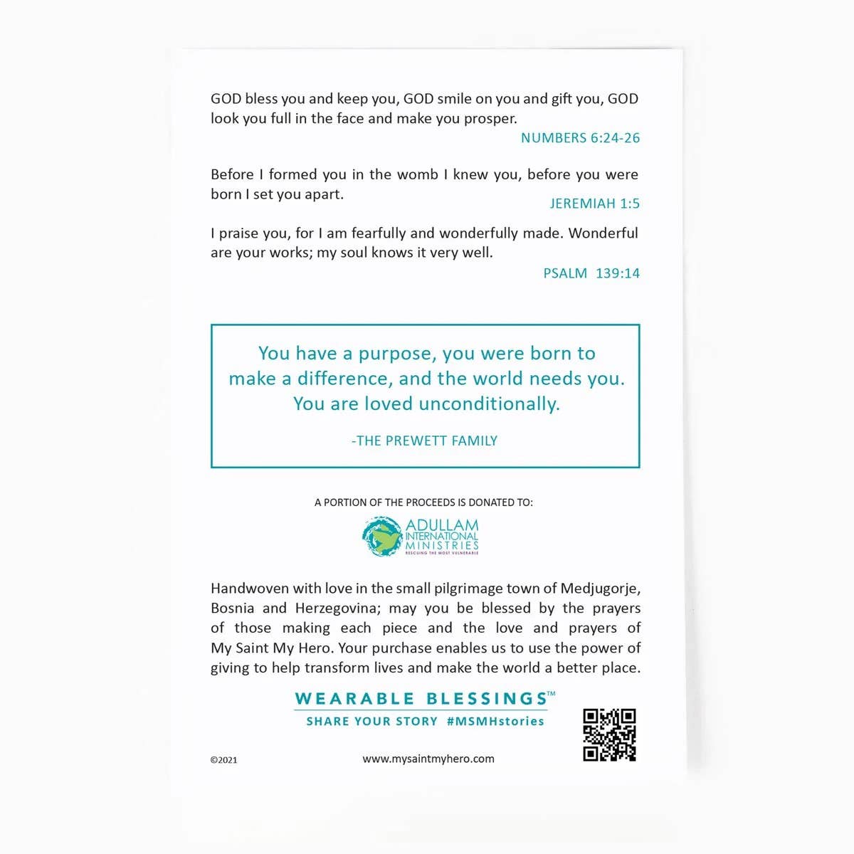 My Saint My Hero - Wholesale Woven/Braided Bracelet - Wonderfully Made Bracelet4