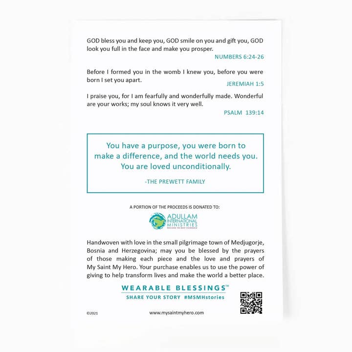 My Saint My Hero - Wholesale Woven/Braided Bracelet - Wonderfully Made Bracelet4