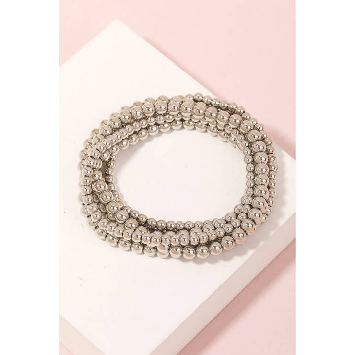 Anarchy Street - Wholesale Beaded Bracelet - Gold Dipped Ball Bead Bracelet Set