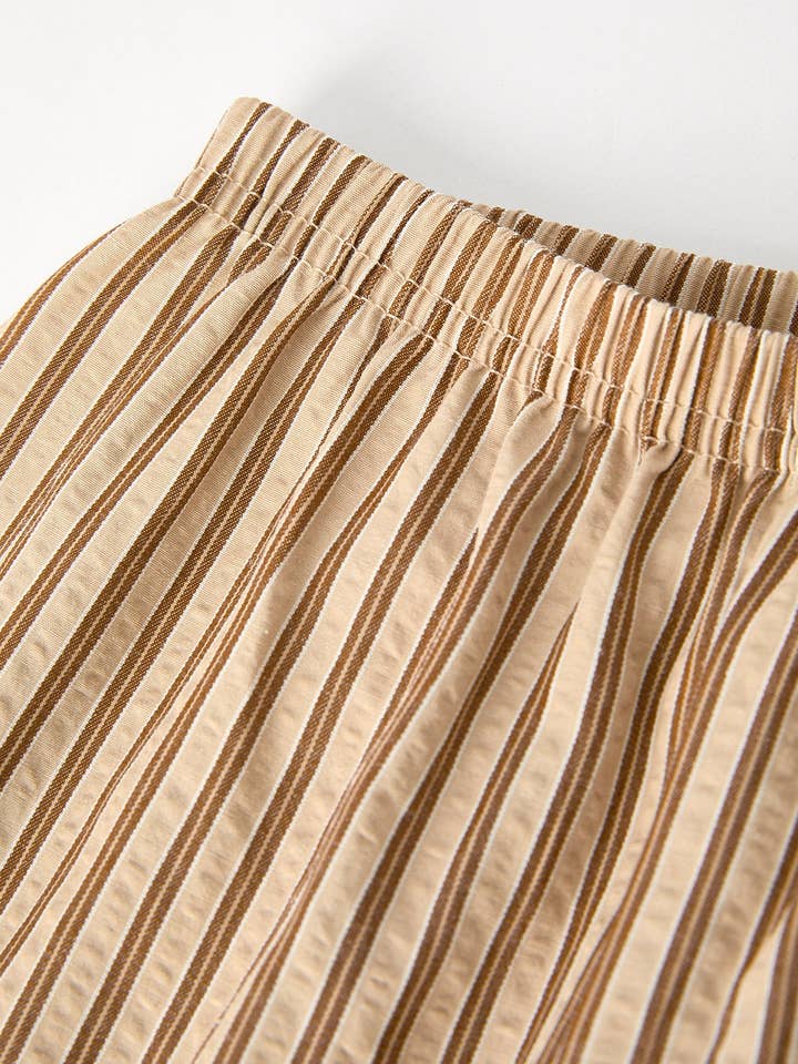 Rylee Faith Designs - Wholesale Top & Pant Set - Kids - Stripe Smocked Church Christ Bishop Christening Toddler Boys'Set2