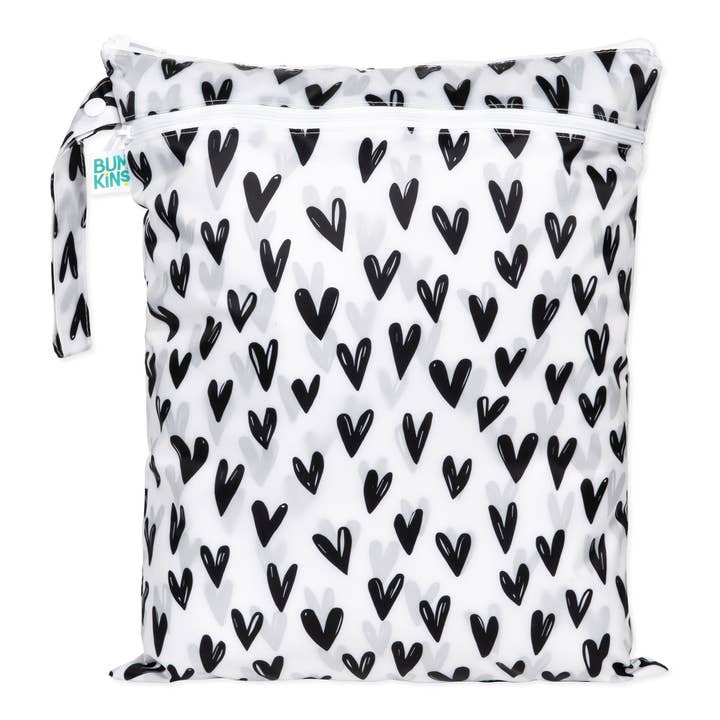 Wet/Dry Bag: Hearts for wholesale by Bumkins