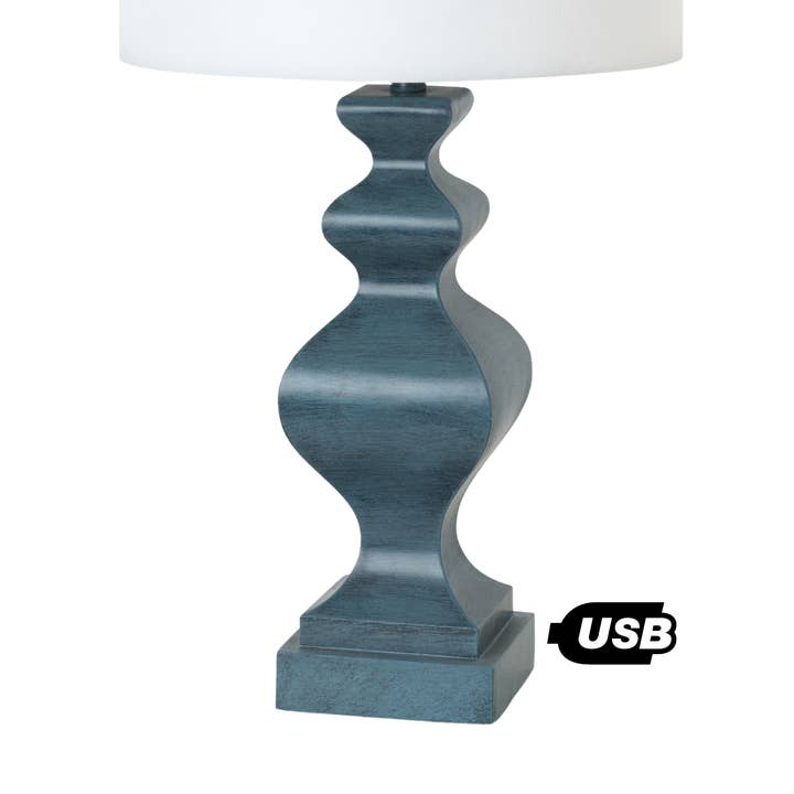 Blue Classy 32" Table Lamps With 3-Way Switch, Set Of 2 for wholesale on Faire1