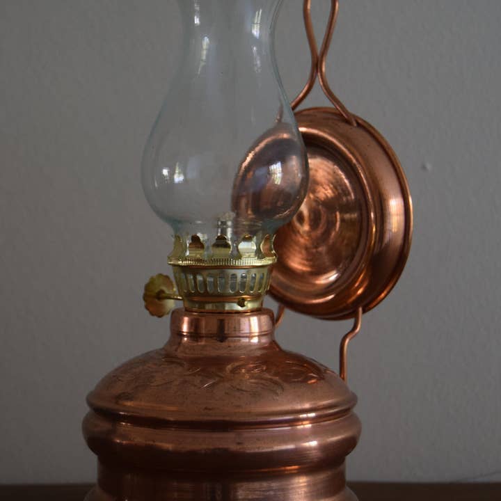 Cherchiee - Wholesale Accent/bureaulamp - Handgemaakte rustieke vintage Turkse koperen olielamp