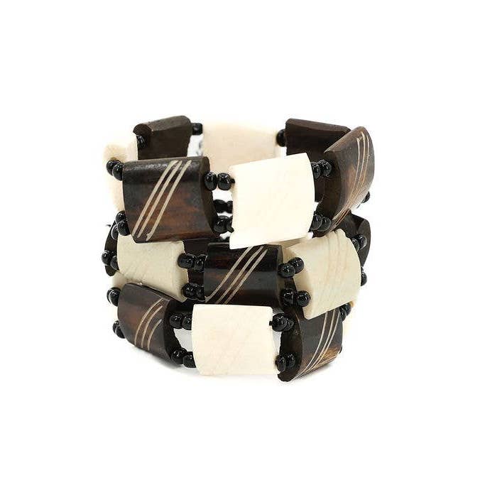 Gitzell FairTrade - Wholesale Beaded Bracelet - Bone Bracelets, Set of 125