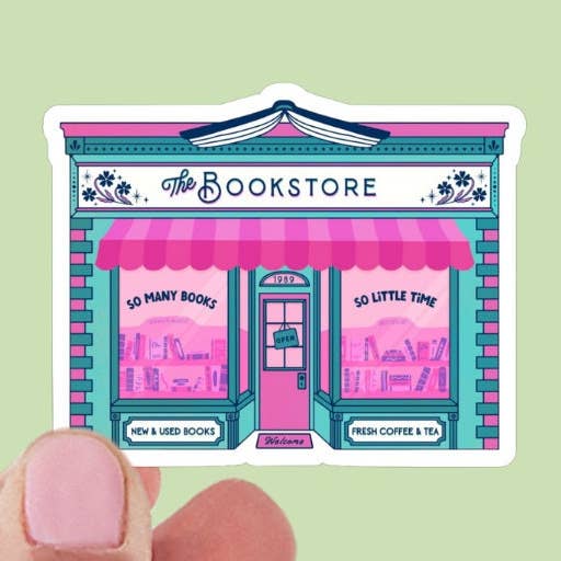 Pegatina de vinilo de tienda de libros linda para venta al por mayor de Limes & Lilly