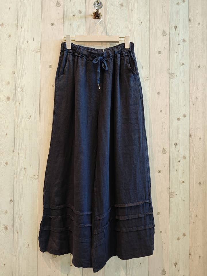 Linen & More - Wholesale Pants - Women's - REF 5089 WIDE-LEG LINEN TROUSERS 100%