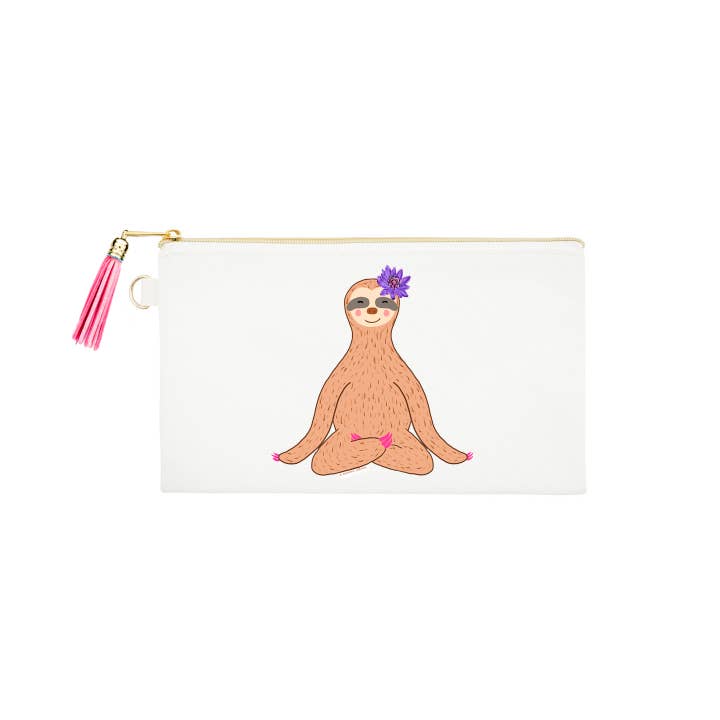 Sloth Meditation Zipper Bag for wholesale by Brooke LeAnne