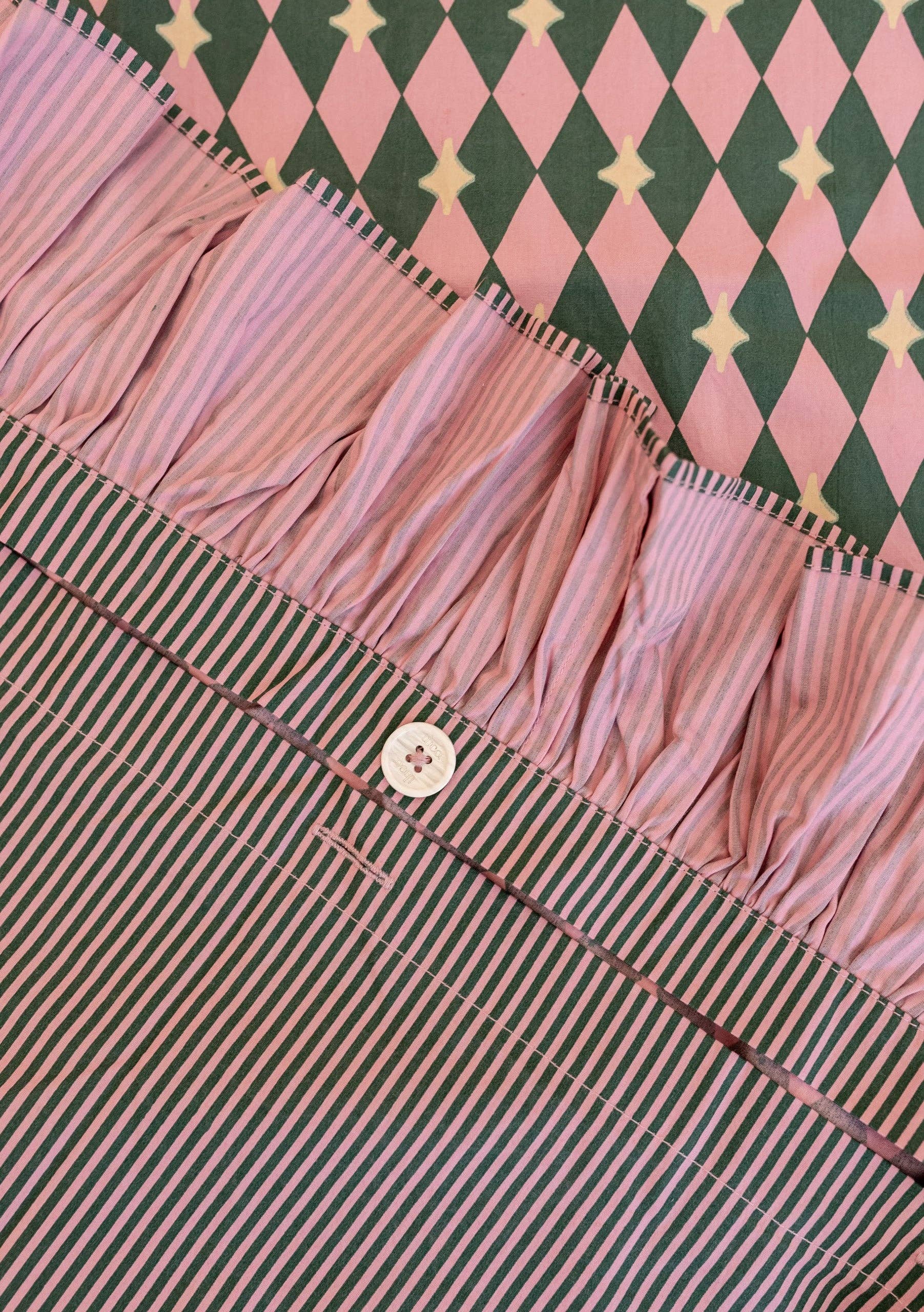 TBCo – wholesale Påslakan – Påslakan i bomull i rosa harlekinmönster2