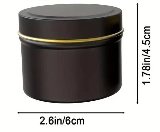Zebra Industries, LLC - Vendita all'ingrosso Portacandele - Barattolo per candela da 120 ml con bordo dorato - Nero1