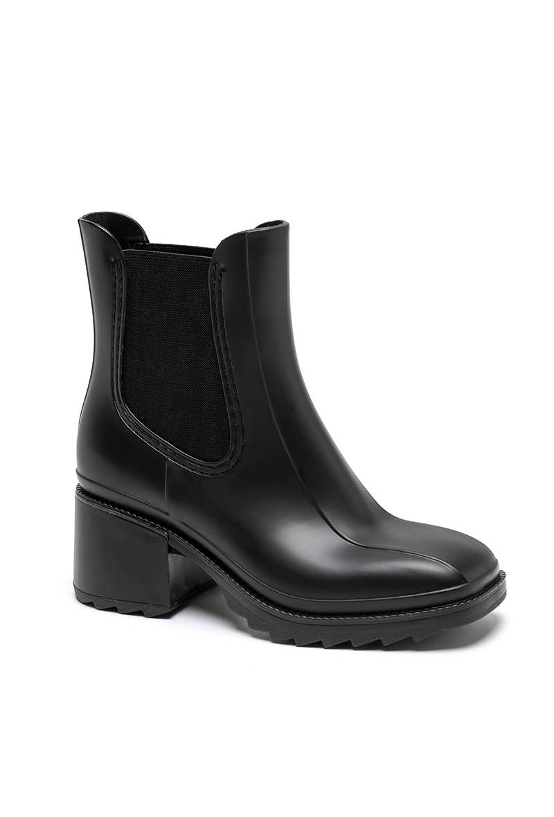 LADY GLORY – Botas Chelsea – Mulher por atacado – Bota Chelsea curta de chuva com salto baixo1