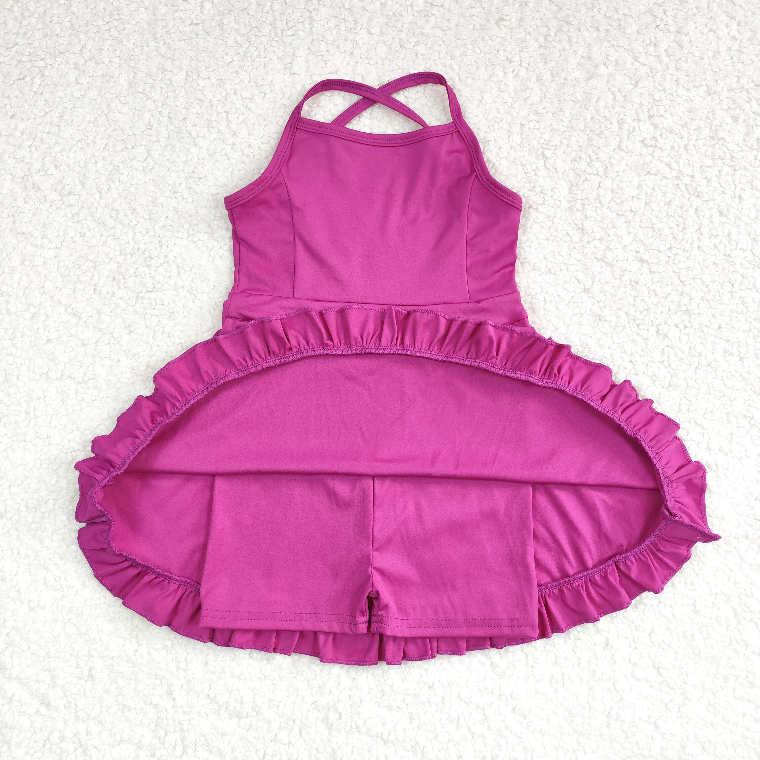 Aier Wholesale - Wholesale Athletic Dress - Kids - Baby Girls Knit Knee Length Active Wear Athletic Dresses10