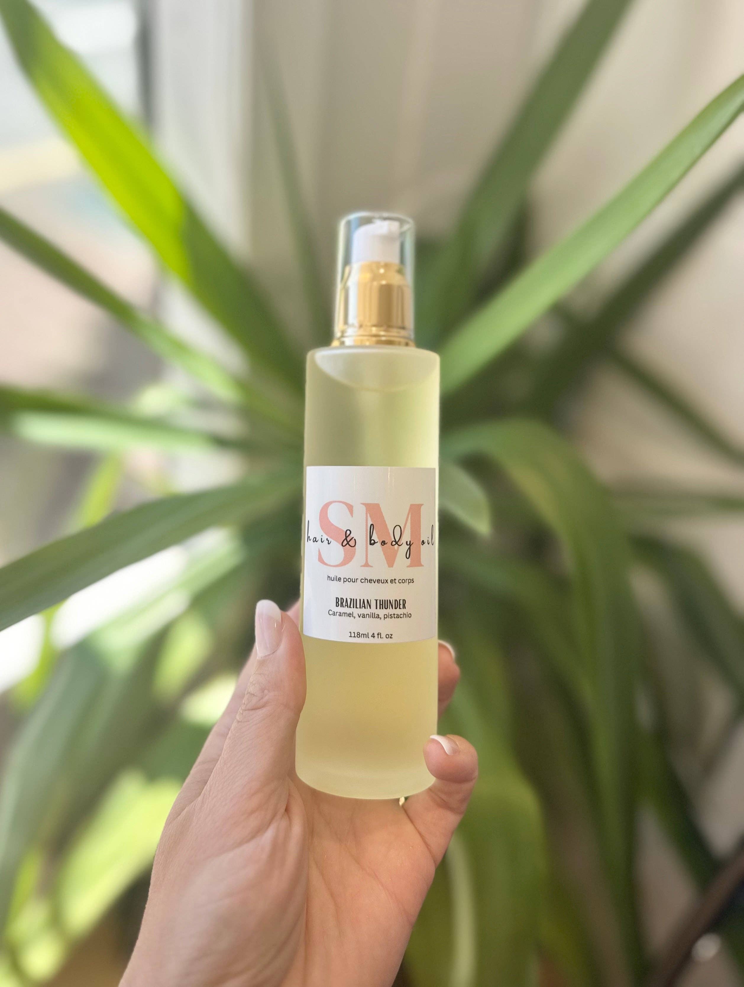 Sutton Michelle Designs - Wholesale Bath/Body Oil - Brazilian Thunder hair & body oil1