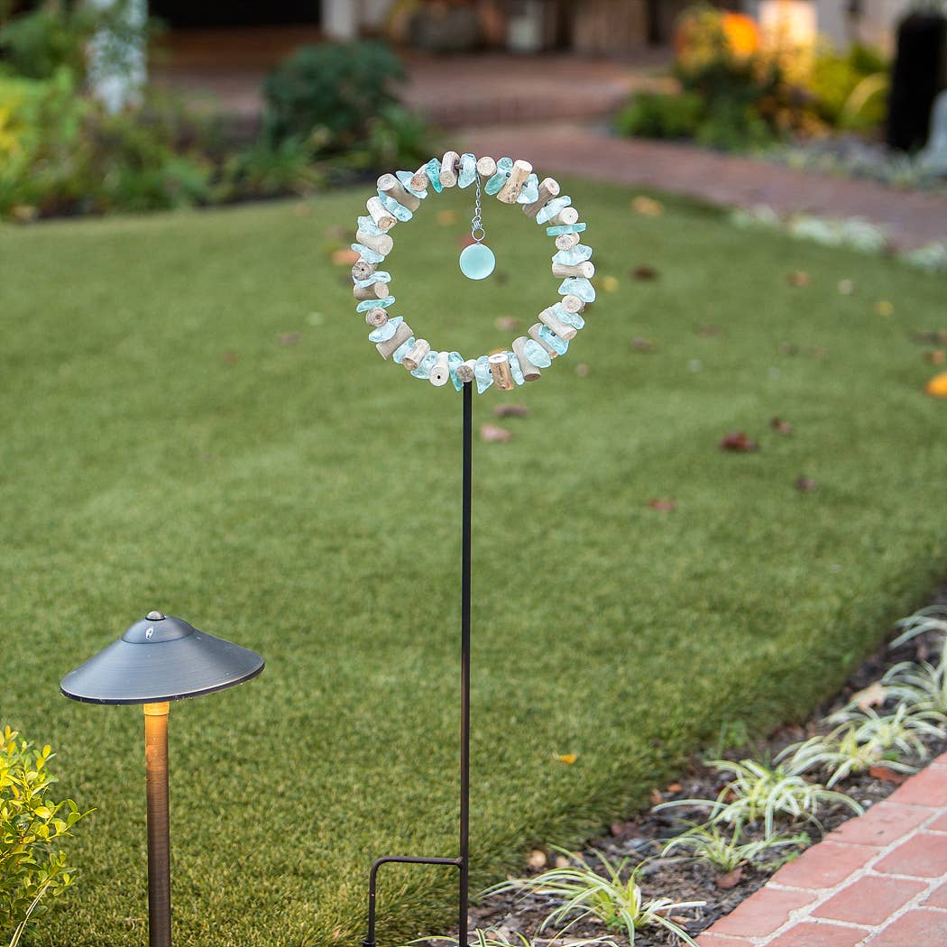 Garden Age Supply - Vente Piquets de jardin/pelouse - Piquet de jardin en forme d'anneau en verre, 4 pieds1