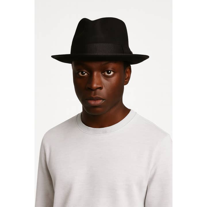 Levine Hat Company – wholesale Fedora - Herr – Naples Teardrop Classic Brim Ullfedora av Levine Hat Co.3