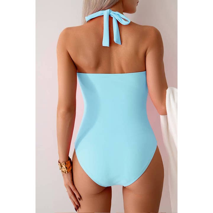 Elings - Vendita all'ingrosso Costume intero - Donna - Costume intero con scollo a V all'americana arricciato senza schiena7