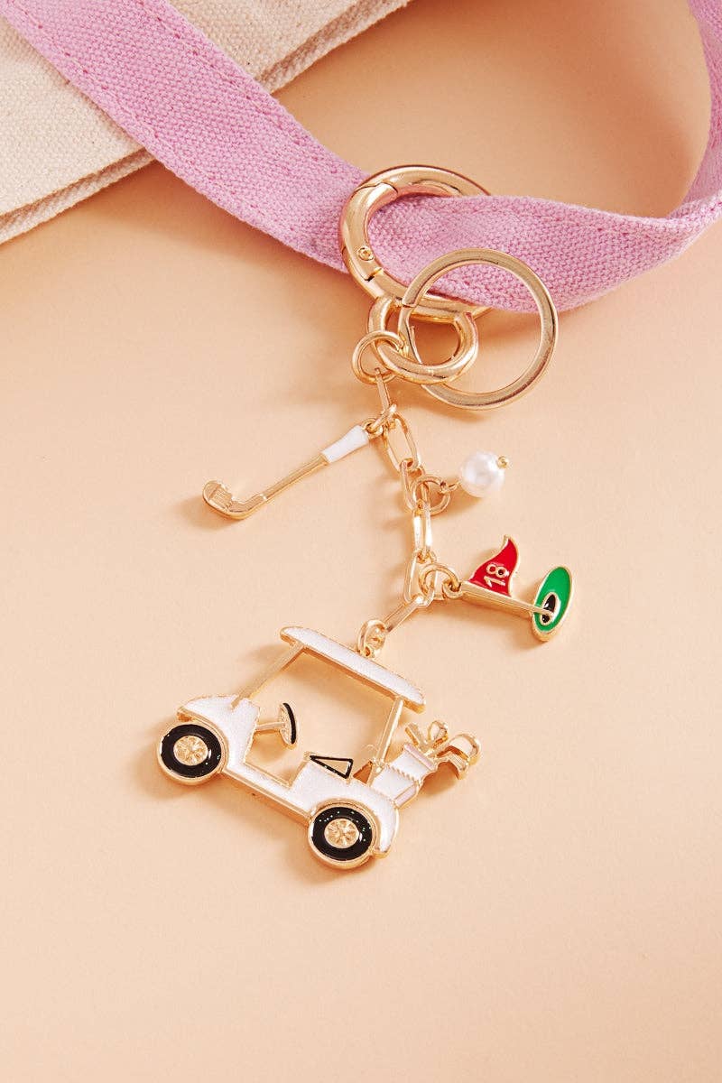 Designature New York - Wholesale Keychain - Women's - Sports Golf Cart Shaped Bag Charm And Keychain2
