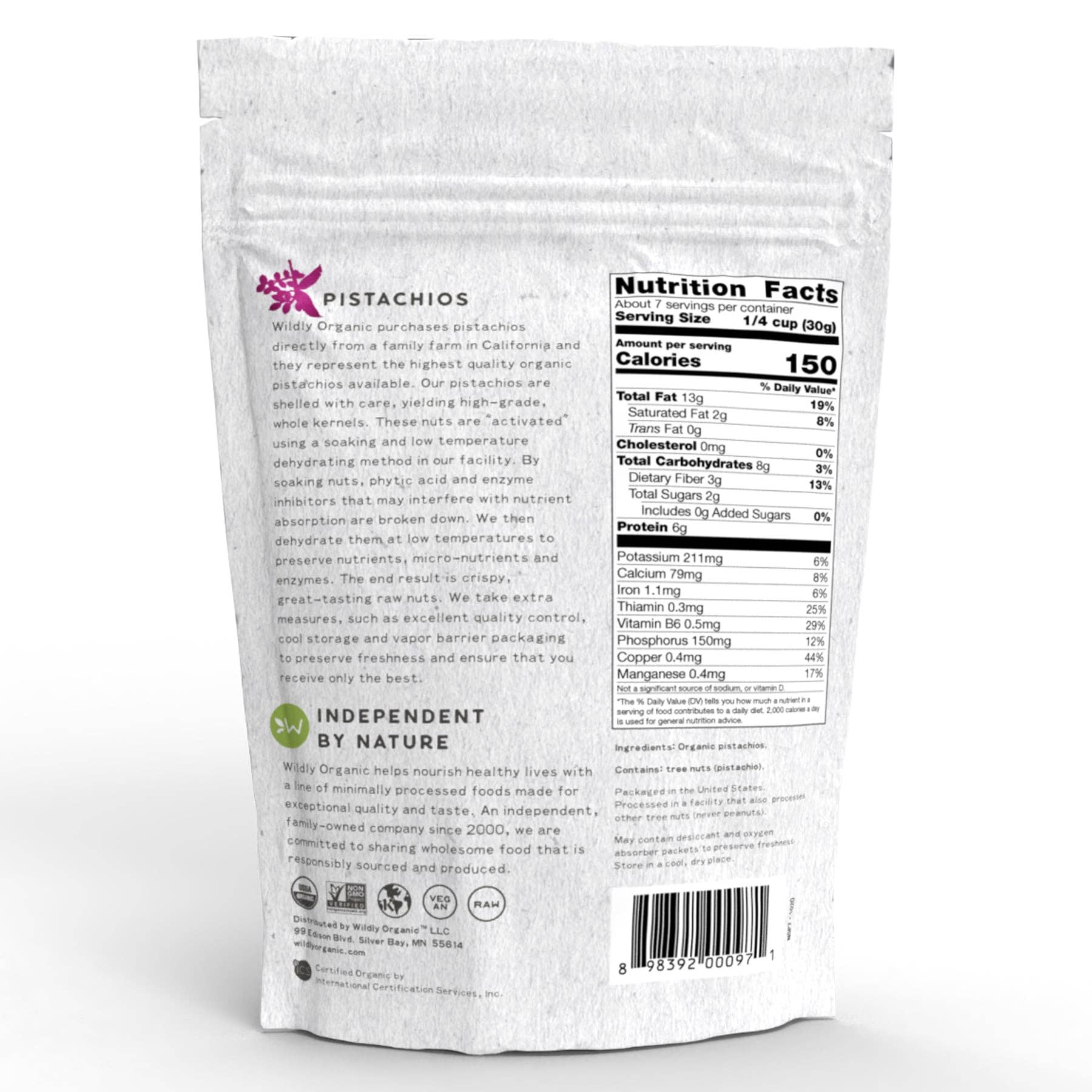 Wildly Organic - Wholesale Nuts - Organic Pistachios1