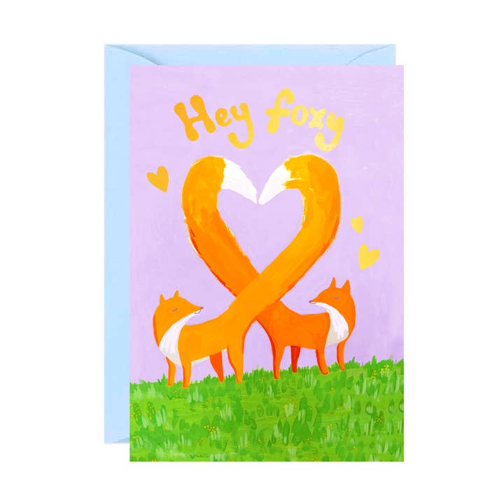 Valentines Hey Foxy Card for wholesale by Ickaprint